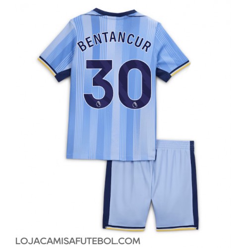 Camisa de Futebol Tottenham Hotspur Rodrigo Bentancur #30 Equipamento Secundário Infantil 2024-25 Manga Curta (+ Calças curtas)